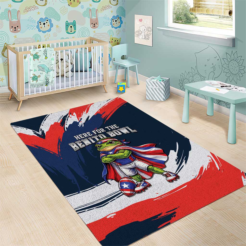 Benito Bowl Puerto Rican Football Area Rug Coquí Frog Puerto Rican