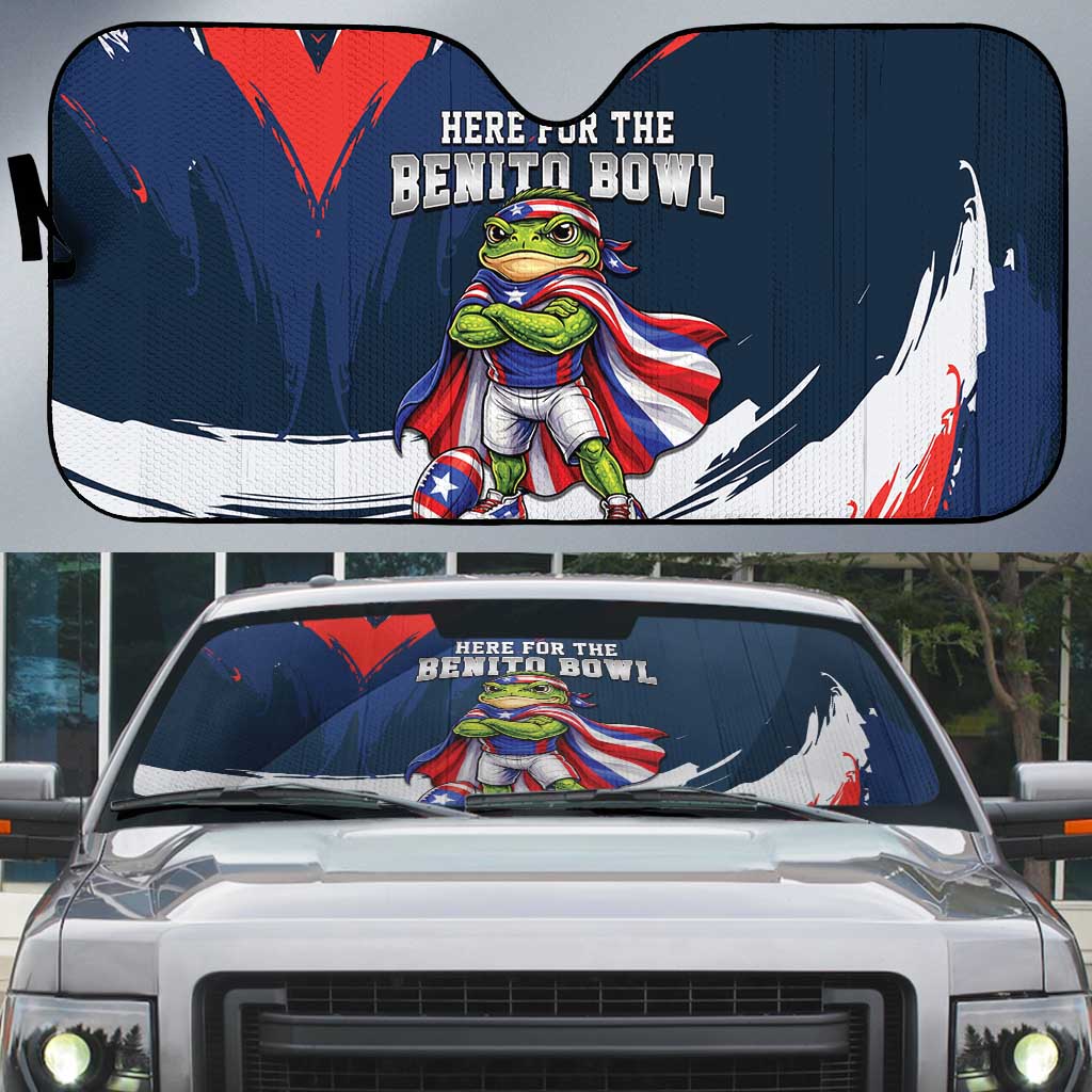 Benito Bowl Puerto Rican Football Auto Sun Shade Coquí Frog Puerto Rican
