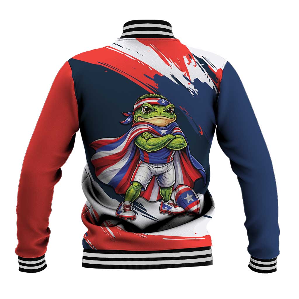 Benito Bowl Puerto Rican Football Baseball Jacket Coquí Frog Puerto Rican