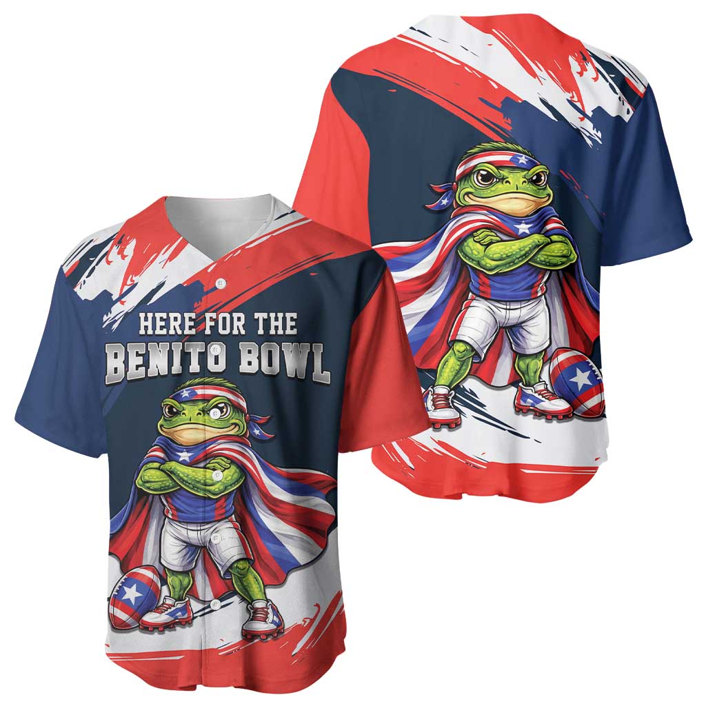 Benito Bowl Puerto Rican Football Baseball Jersey Coquí Frog Puerto Rican