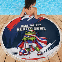 Benito Bowl Puerto Rican Football Beach Blanket Coquí Frog Puerto Rican