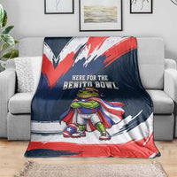 Benito Bowl Puerto Rican Football Blanket Coquí Frog Puerto Rican