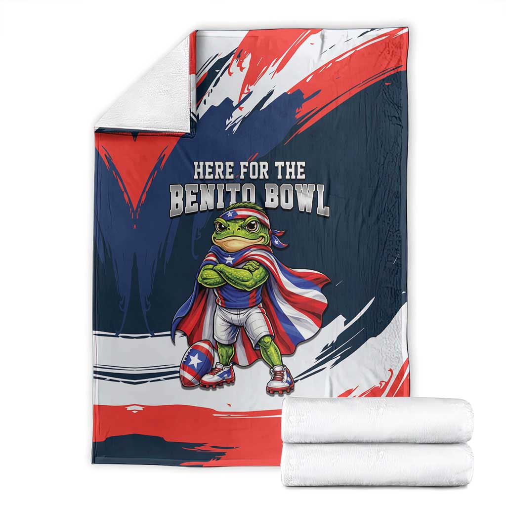 Benito Bowl Puerto Rican Football Blanket Coquí Frog Puerto Rican