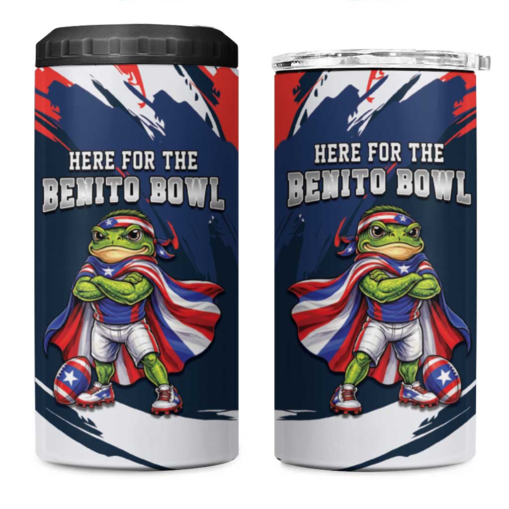 Benito Bowl Puerto Rican Football 4 in 1 Can Cooler Tumbler Coquí Frog Puerto Rican