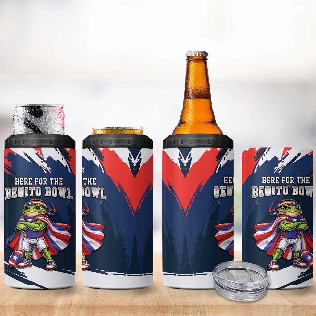 Benito Bowl Puerto Rican Football 4 in 1 Can Cooler Tumbler Coquí Frog Puerto Rican