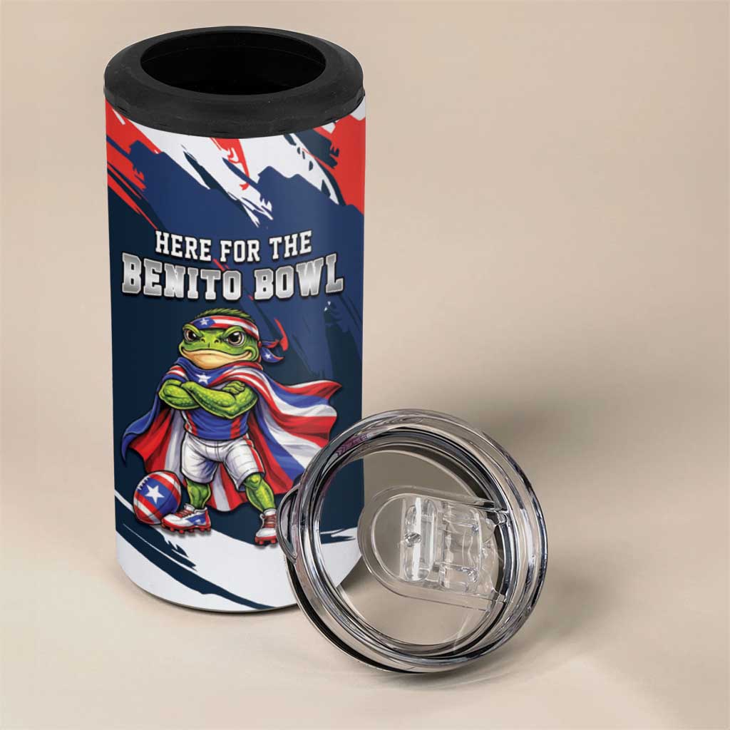 Benito Bowl Puerto Rican Football 4 in 1 Can Cooler Tumbler Coquí Frog Puerto Rican
