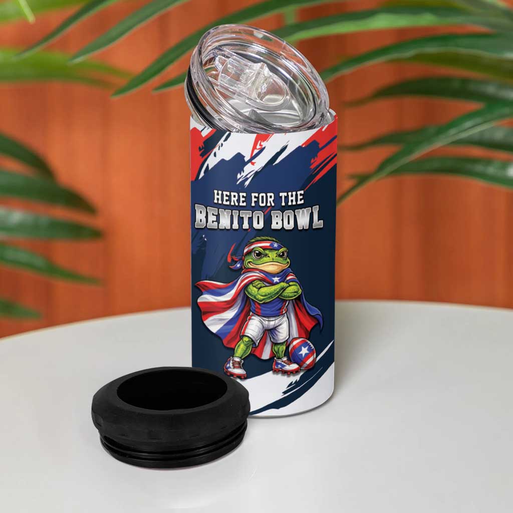 Benito Bowl Puerto Rican Football 4 in 1 Can Cooler Tumbler Coquí Frog Puerto Rican