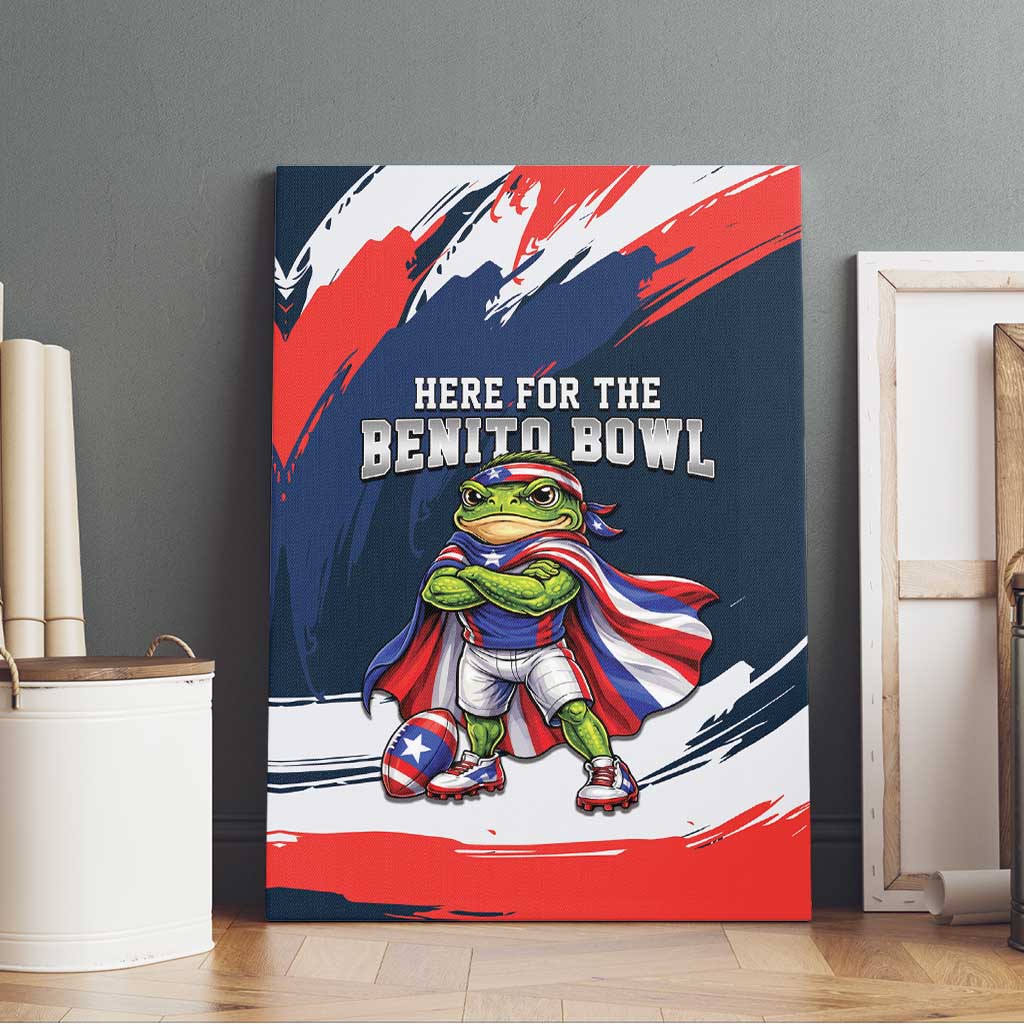 Benito Bowl Puerto Rican Football Canvas Wall Art Coquí Frog Puerto Rican