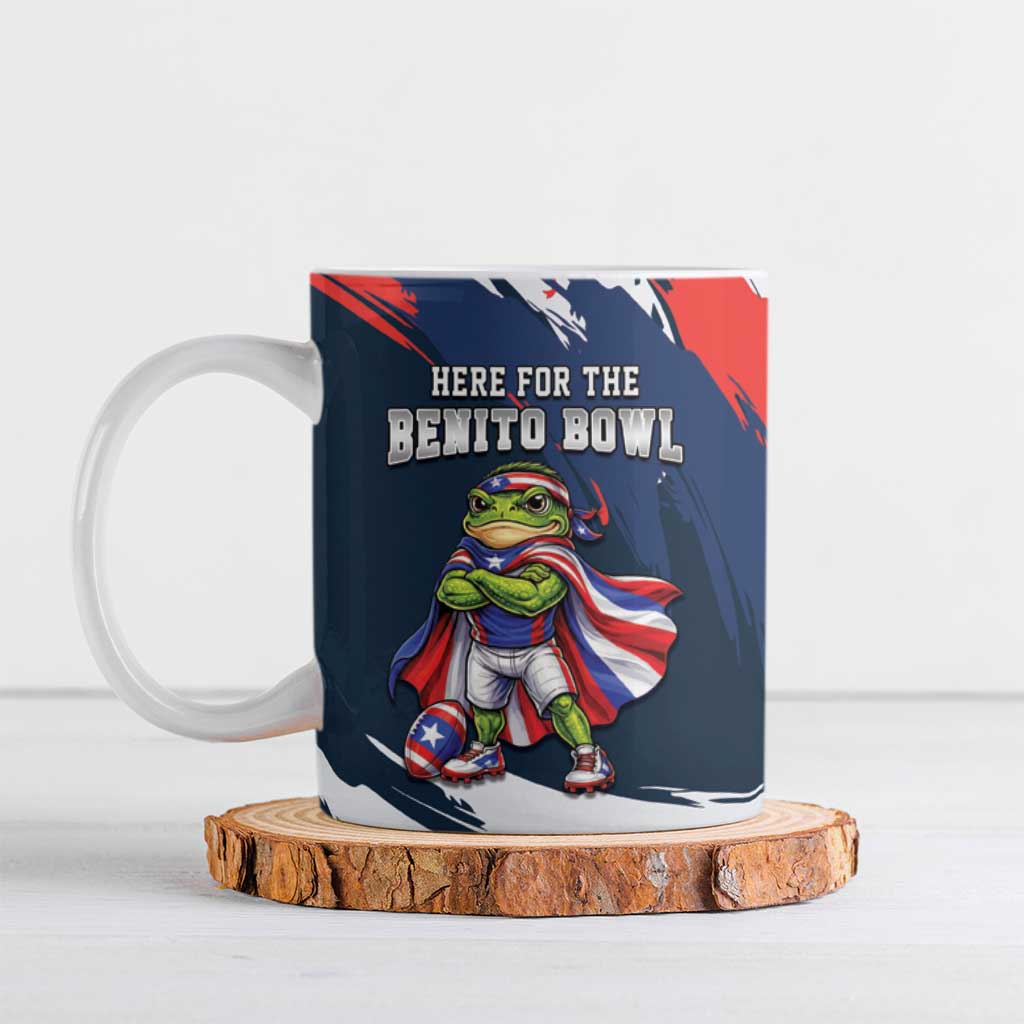 Benito Bowl Puerto Rican Football Ceramic Mug Coquí Frog Puerto Rican