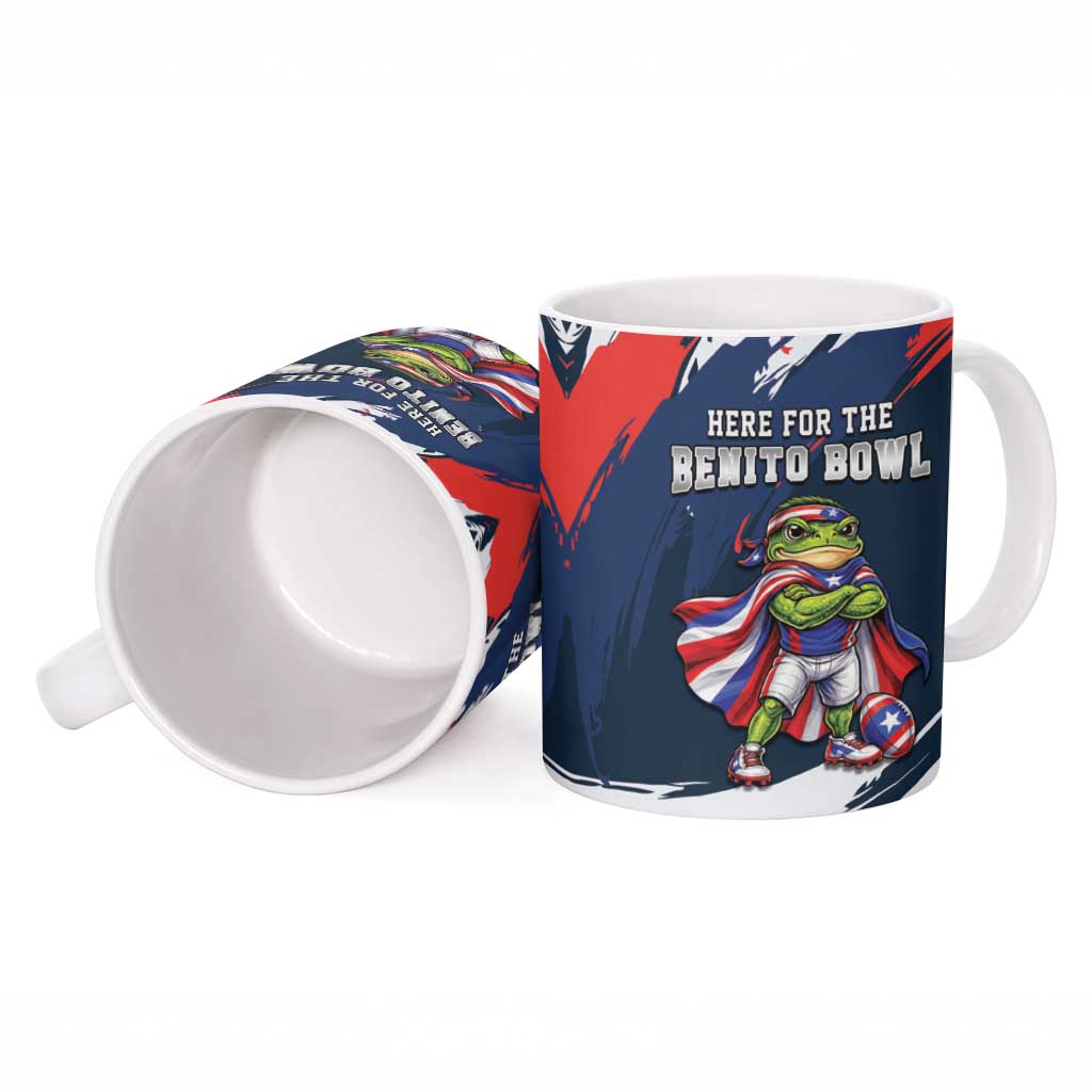 Benito Bowl Puerto Rican Football Ceramic Mug Coquí Frog Puerto Rican
