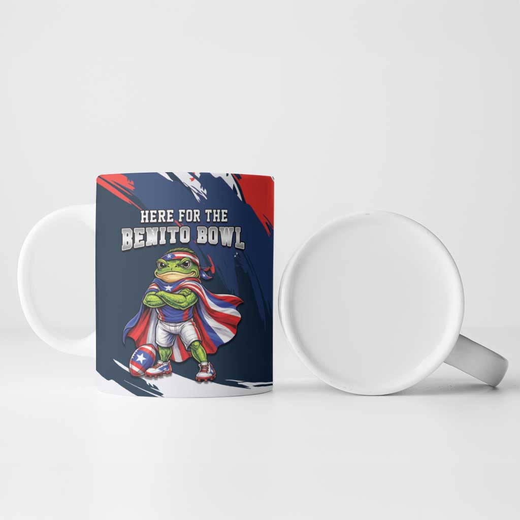 Benito Bowl Puerto Rican Football Ceramic Mug Coquí Frog Puerto Rican