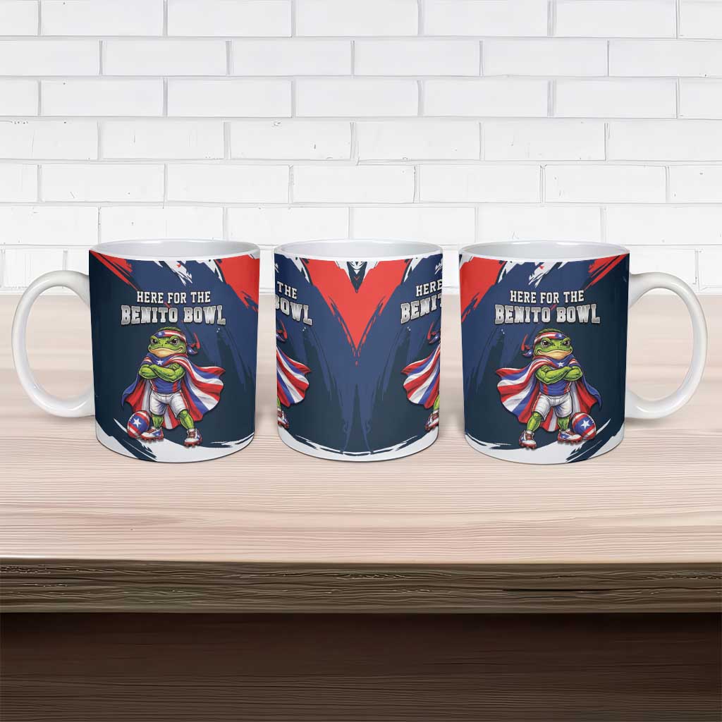 Benito Bowl Puerto Rican Football Ceramic Mug Coquí Frog Puerto Rican