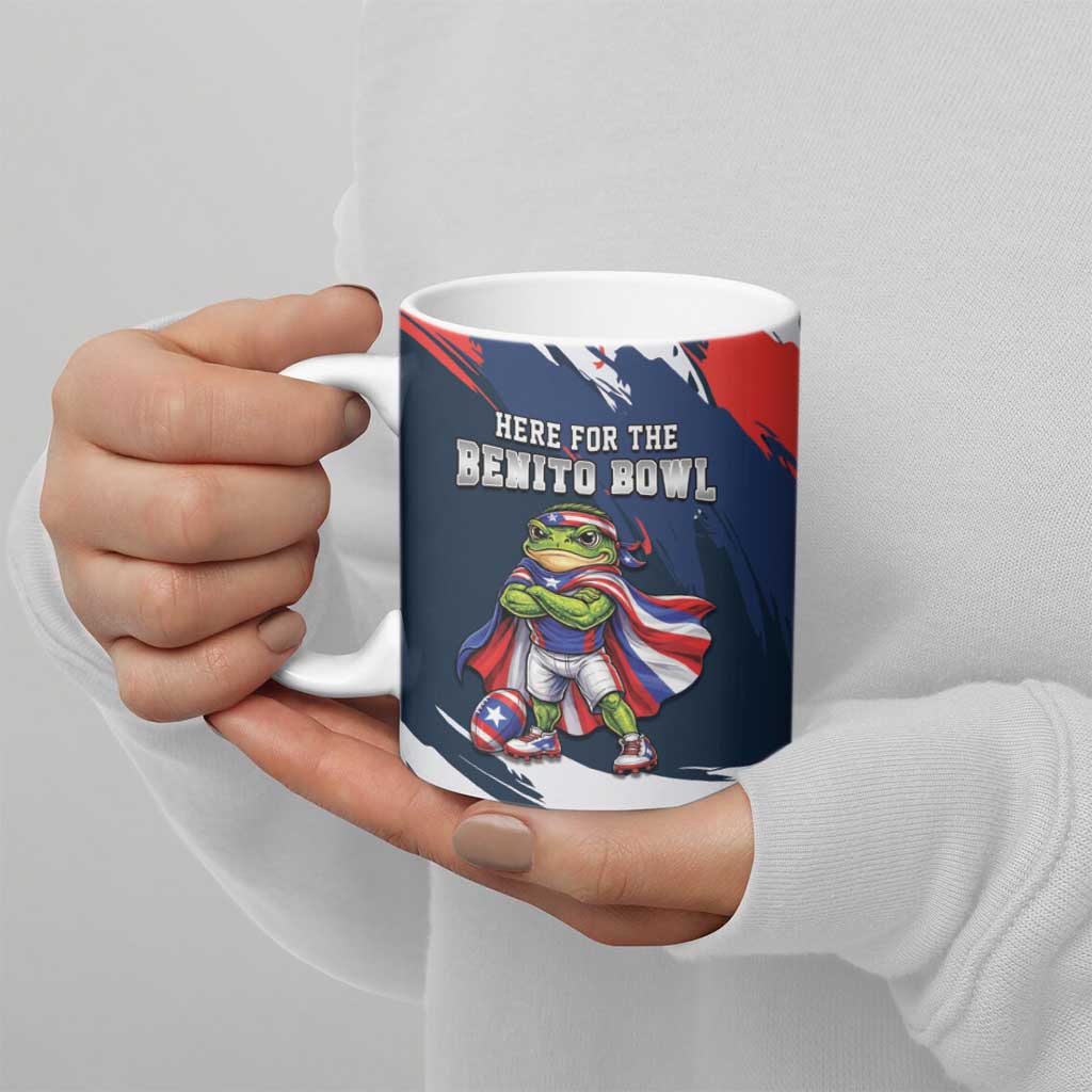 Benito Bowl Puerto Rican Football Ceramic Mug Coquí Frog Puerto Rican