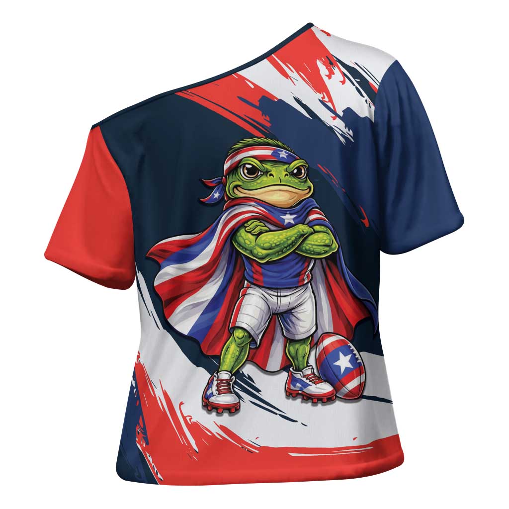 Benito Bowl Puerto Rican Football Cross Shoulder Shirt Coquí Frog Puerto Rican