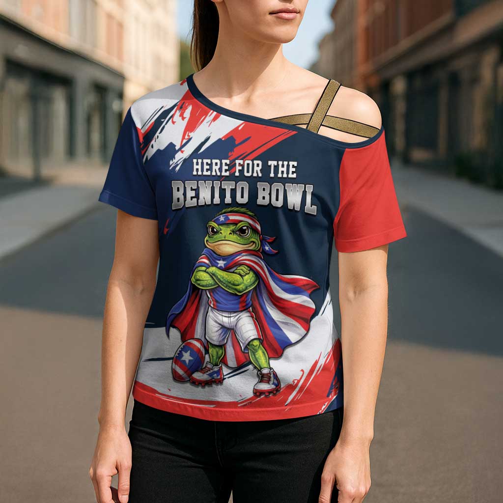Benito Bowl Puerto Rican Football Cross Shoulder Shirt Coquí Frog Puerto Rican