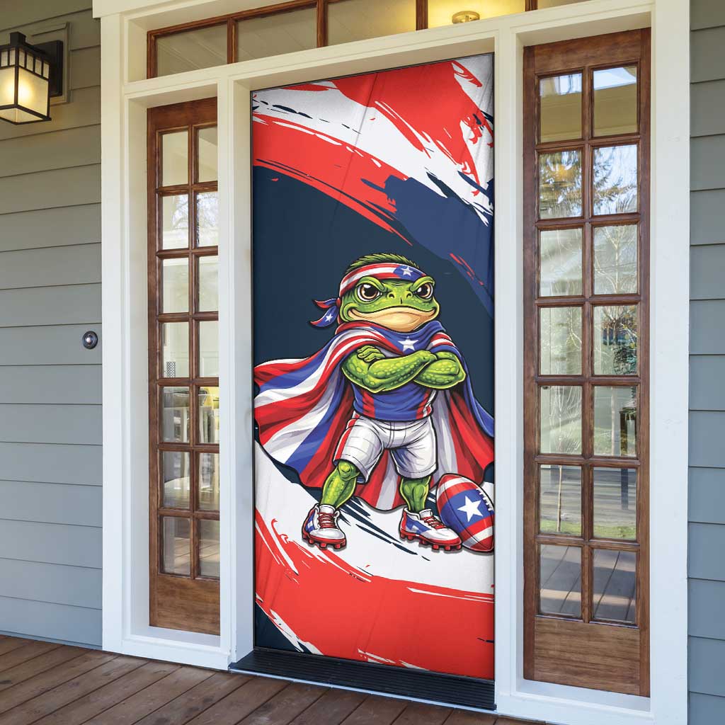 Benito Bowl Puerto Rican Football Door Cover Coquí Frog Puerto Rican