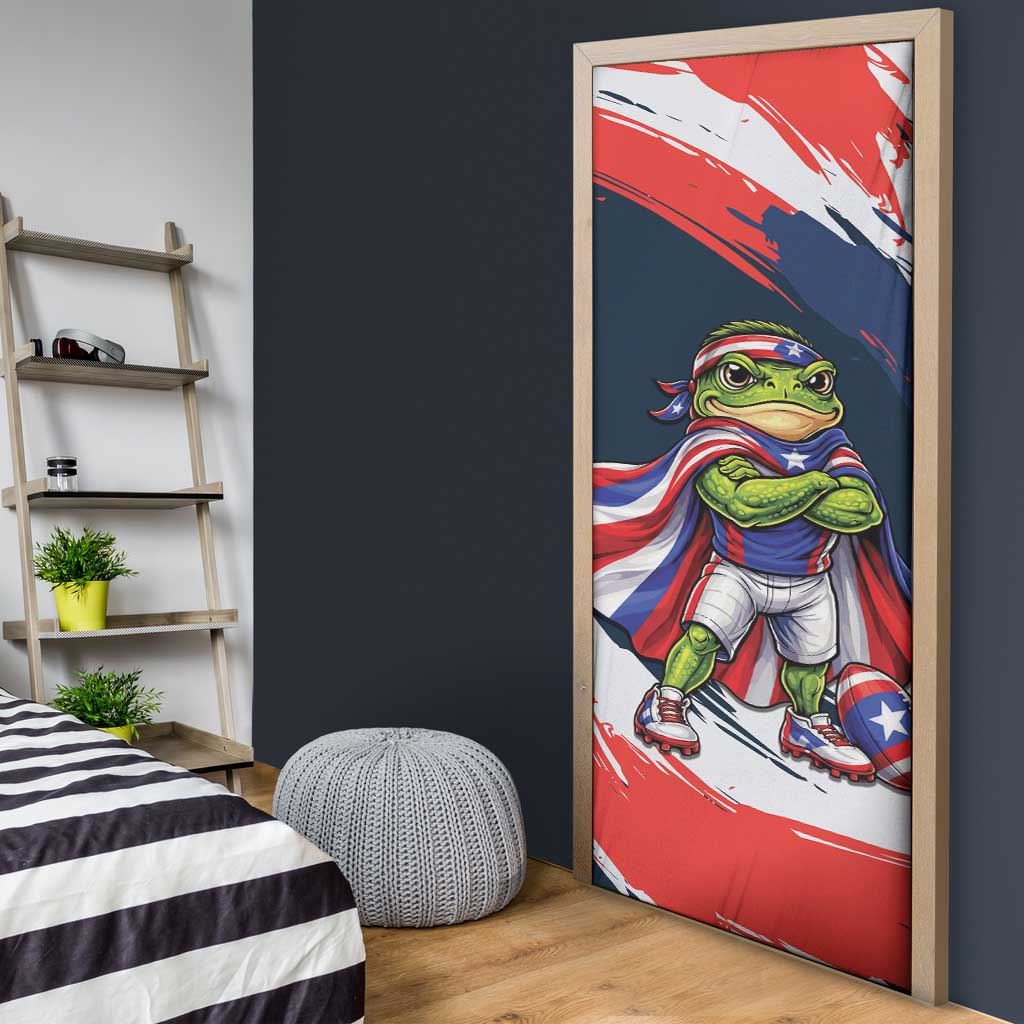 Benito Bowl Puerto Rican Football Door Cover Coquí Frog Puerto Rican