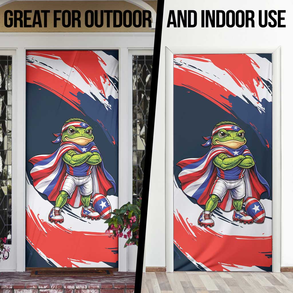 Benito Bowl Puerto Rican Football Door Cover Coquí Frog Puerto Rican