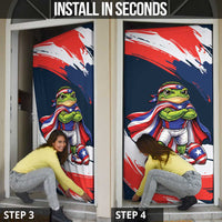 Benito Bowl Puerto Rican Football Door Cover Coquí Frog Puerto Rican