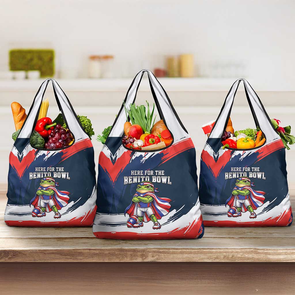 Benito Bowl Puerto Rican Football Grocery Bag Coquí Frog Puerto Rican