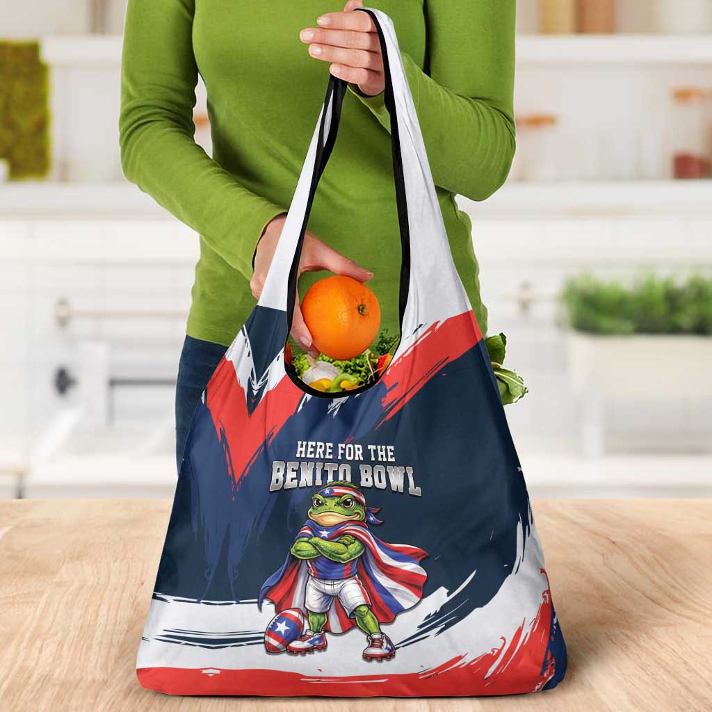 Benito Bowl Puerto Rican Football Grocery Bag Coquí Frog Puerto Rican