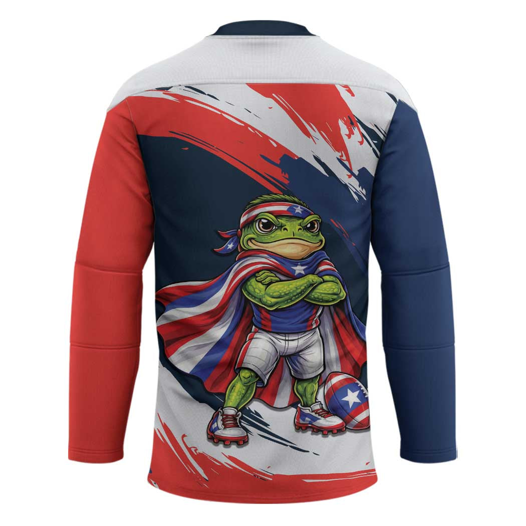 Benito Bowl Puerto Rican Football Hockey Jersey Coquí Frog Puerto Rican