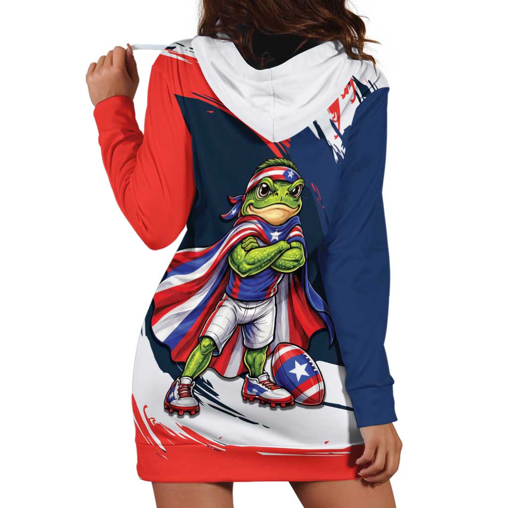 Benito Bowl Puerto Rican Football Hoodie Dress Coquí Frog Puerto Rican