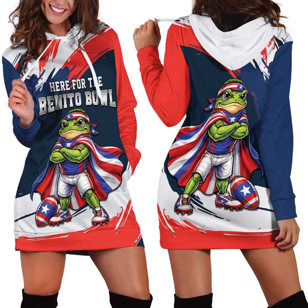 Benito Bowl Puerto Rican Football Hoodie Dress Coquí Frog Puerto Rican
