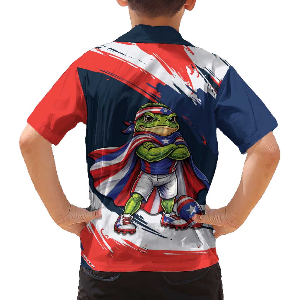 Benito Bowl Puerto Rican Football Kid Hawaiian Shirt Coquí Frog Puerto Rican