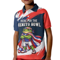 Benito Bowl Puerto Rican Football Kid Polo Shirt Coquí Frog Puerto Rican