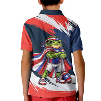 Benito Bowl Puerto Rican Football Kid Polo Shirt Coquí Frog Puerto Rican