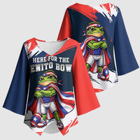 Benito Bowl Puerto Rican Football Kimono Sleeve Blouse Coquí Frog Puerto Rican