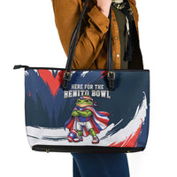 Benito Bowl Puerto Rican Football Leather Tote Bag Coquí Frog Puerto Rican
