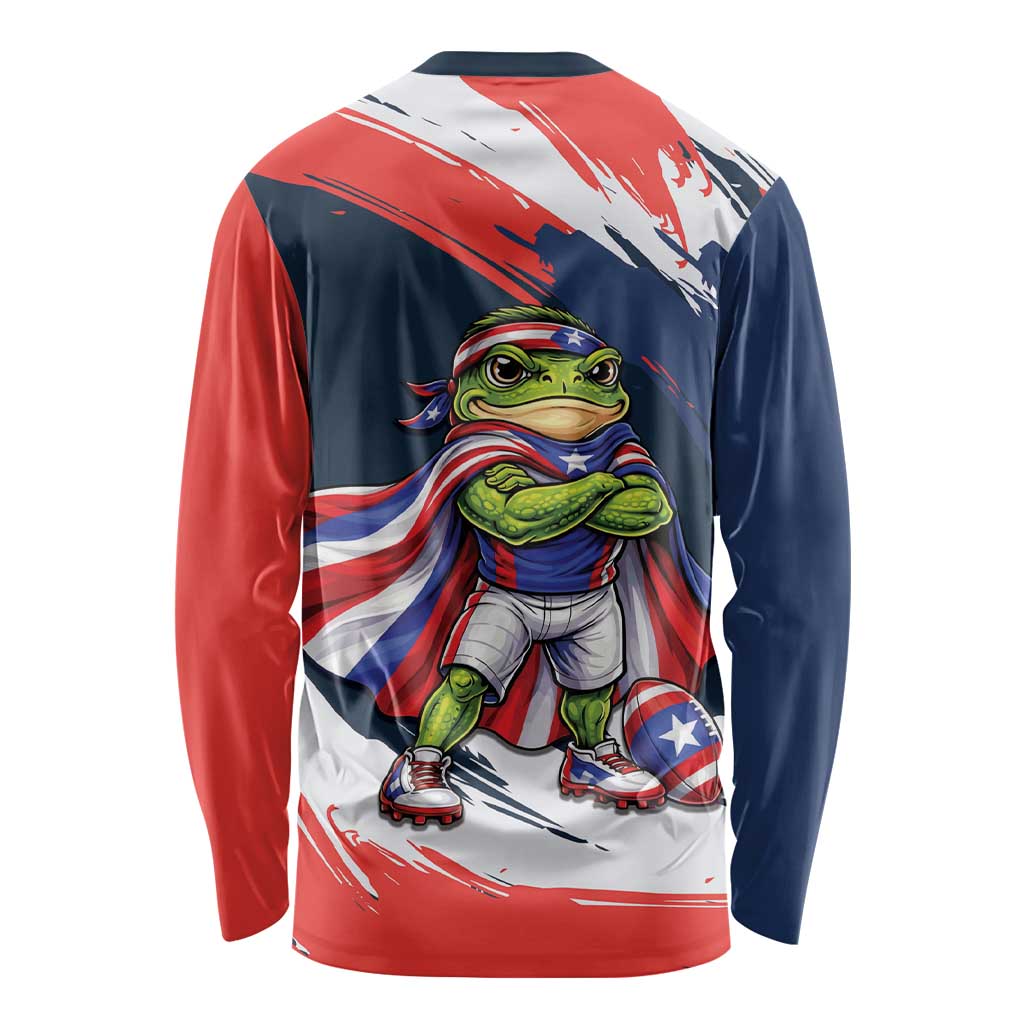 Benito Bowl Puerto Rican Football Long Sleeve Shirt Coquí Frog Puerto Rican