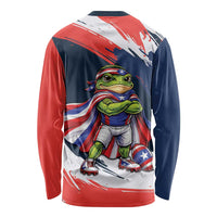 Benito Bowl Puerto Rican Football Long Sleeve Shirt Coquí Frog Puerto Rican