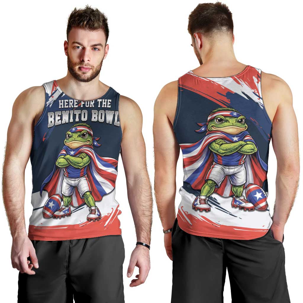 Benito Bowl Puerto Rican Football Men Tank Top Coquí Frog Puerto Rican