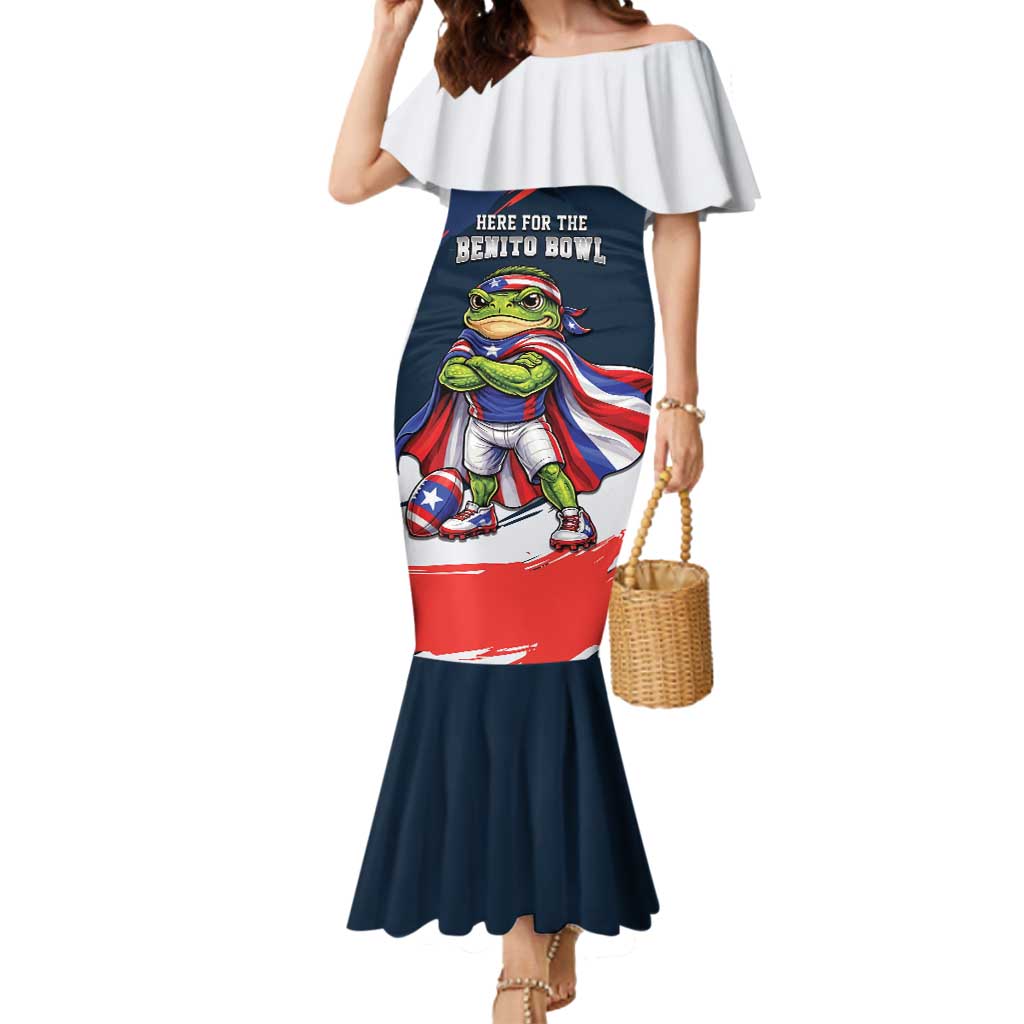 Benito Bowl Puerto Rican Football Mermaid Dress Coquí Frog Puerto Rican
