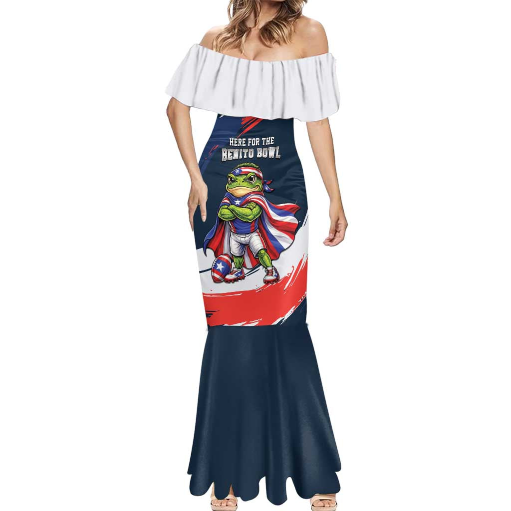 Benito Bowl Puerto Rican Football Mermaid Dress Coquí Frog Puerto Rican