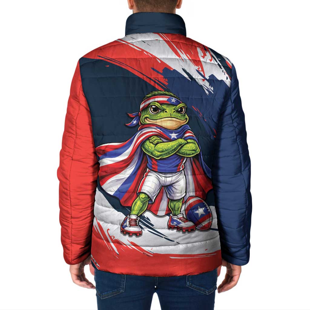 Benito Bowl Puerto Rican Football Padded Jacket Coquí Frog Puerto Rican