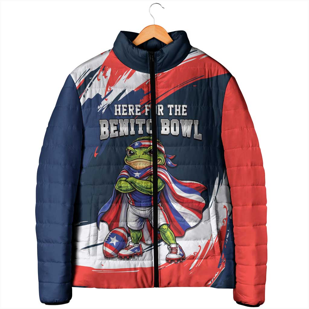 Benito Bowl Puerto Rican Football Padded Jacket Coquí Frog Puerto Rican