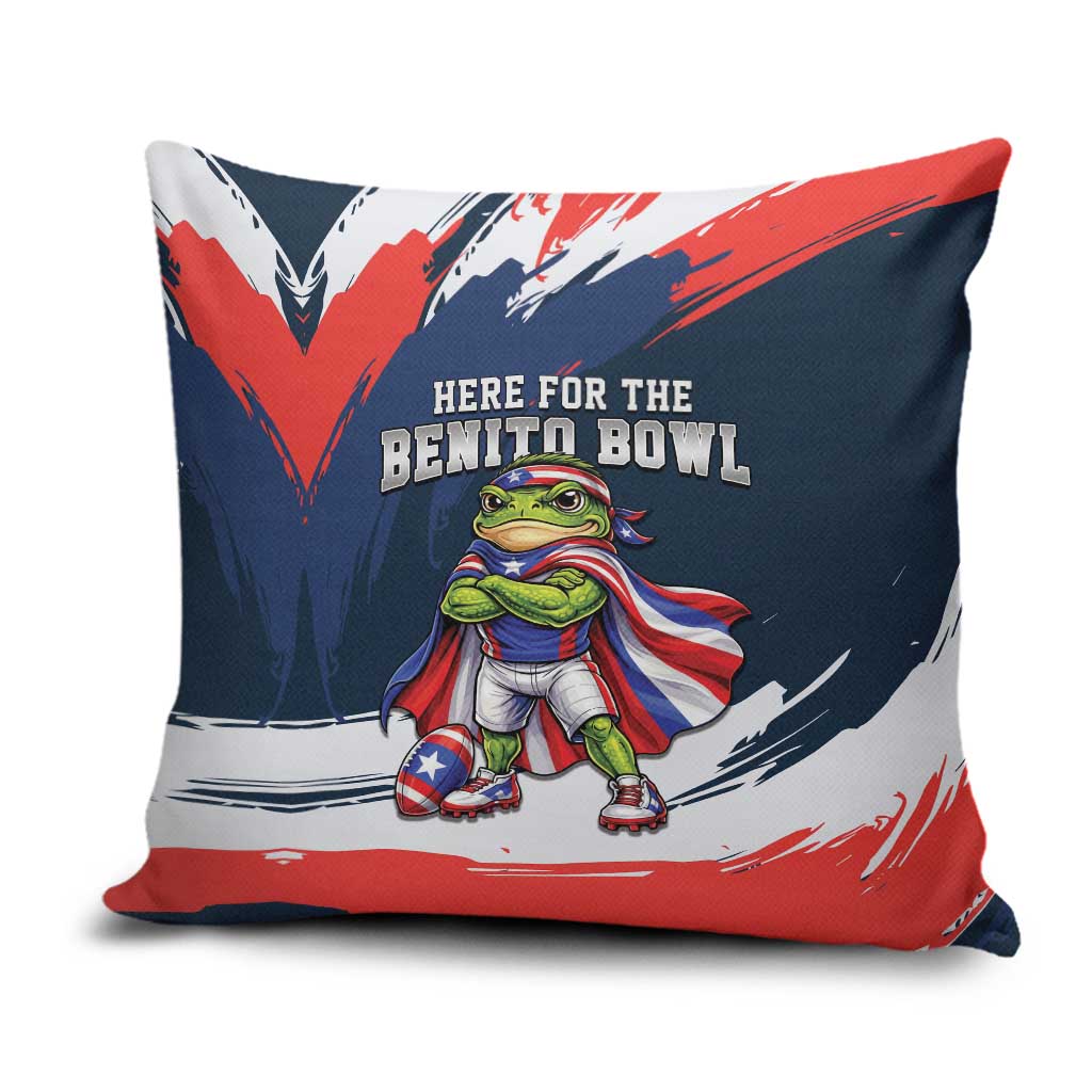 Benito Bowl Puerto Rican Football Pillow Cover Coquí Frog Puerto Rican