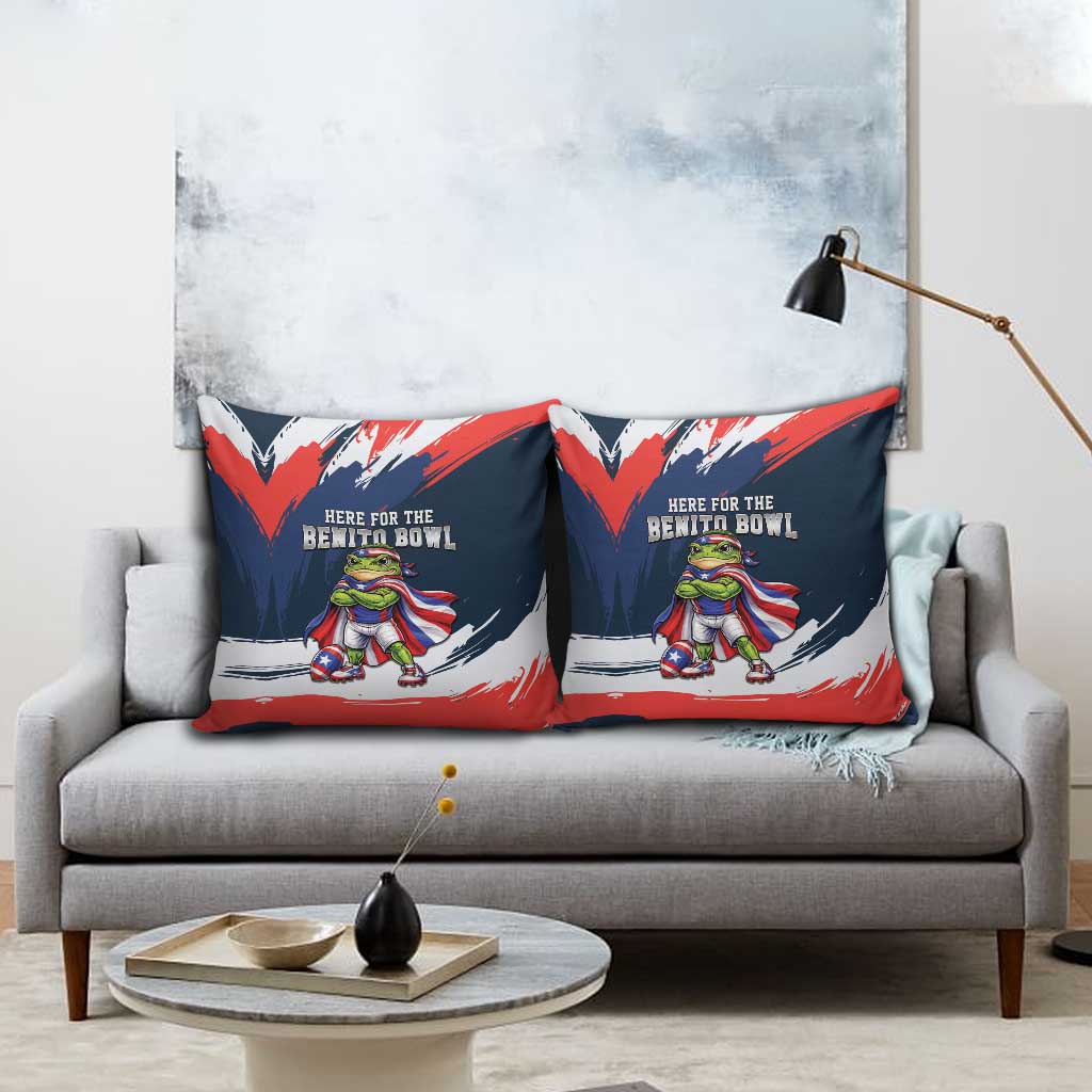 Benito Bowl Puerto Rican Football Pillow Cover Coquí Frog Puerto Rican