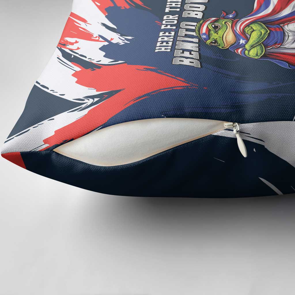 Benito Bowl Puerto Rican Football Pillow Cover Coquí Frog Puerto Rican