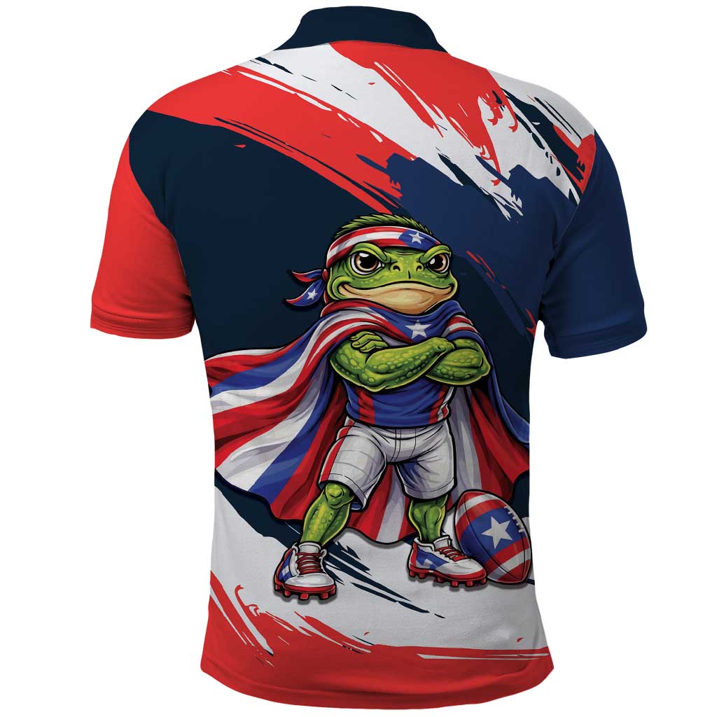 Benito Bowl Puerto Rican Football Polo Shirt Coquí Frog Puerto Rican