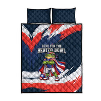 Benito Bowl Puerto Rican Football Quilt Bed Set Coquí Frog Puerto Rican