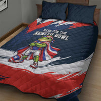 Benito Bowl Puerto Rican Football Quilt Bed Set Coquí Frog Puerto Rican