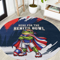 Benito Bowl Puerto Rican Football Round Carpet Coquí Frog Puerto Rican