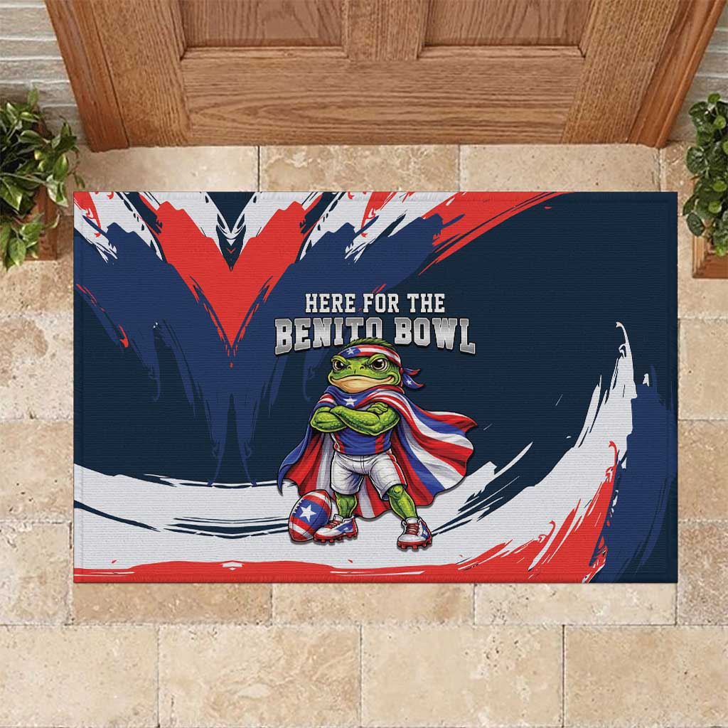 Benito Bowl Puerto Rican Football Rubber Doormat Coquí Frog Puerto Rican