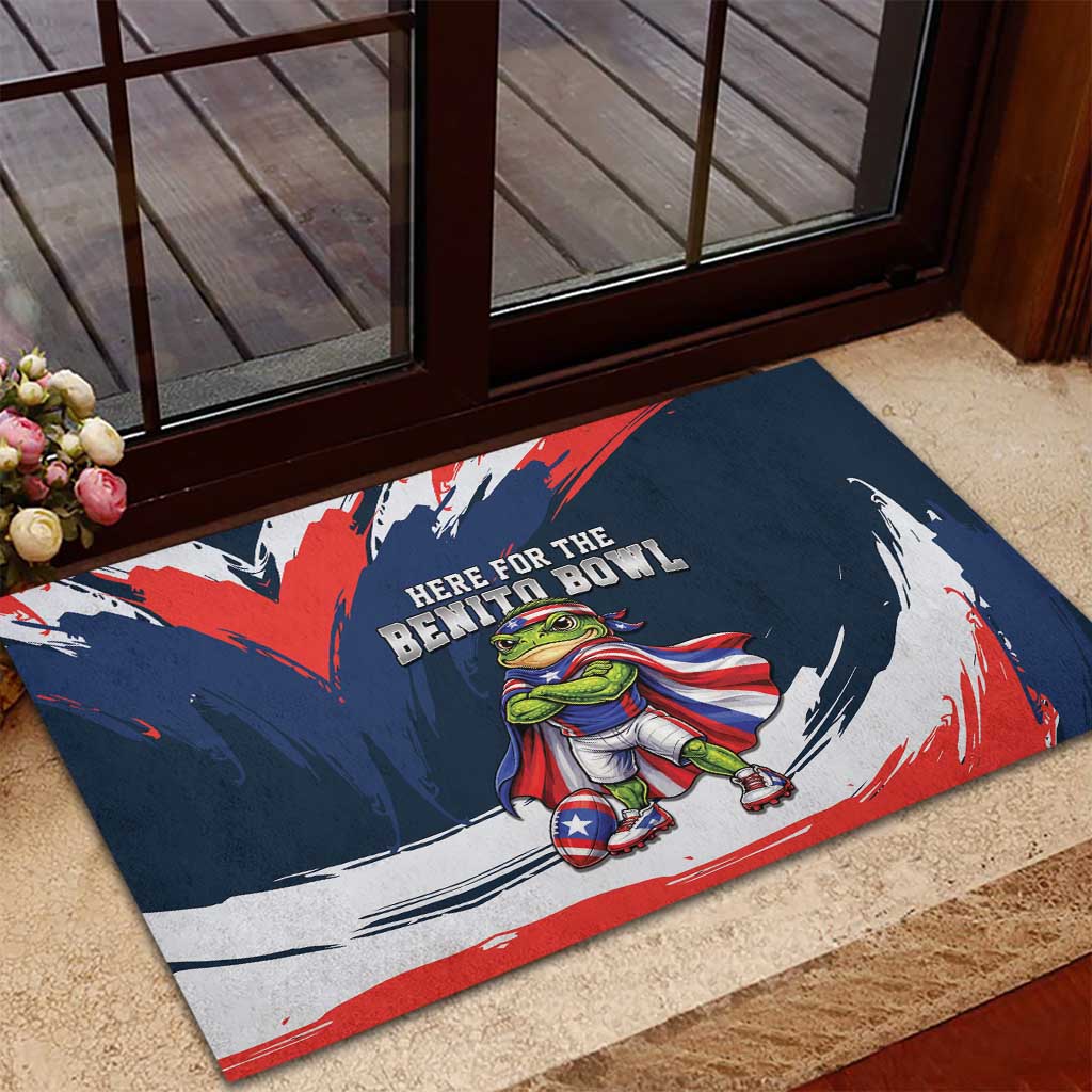 Benito Bowl Puerto Rican Football Rubber Doormat Coquí Frog Puerto Rican