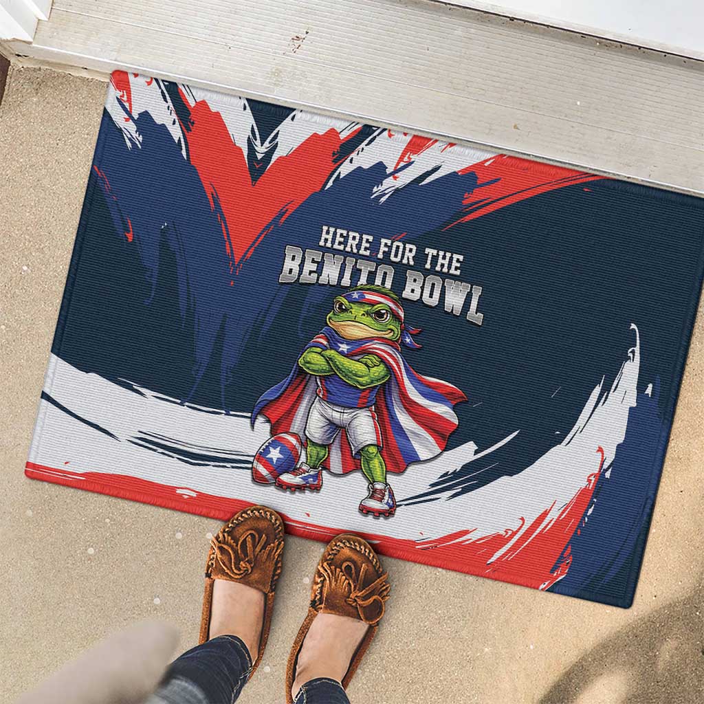 Benito Bowl Puerto Rican Football Rubber Doormat Coquí Frog Puerto Rican